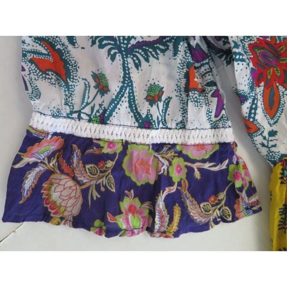 Anthropologie Women's Sz S Purple Patchwork Trapeze Paisley Floral Liika Dress - Picture 4 of 13